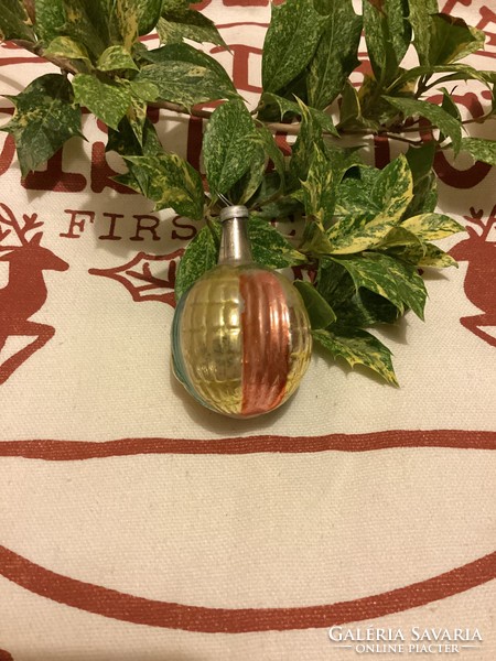 Old glass Christmas tree decoration fruit? Lantern?