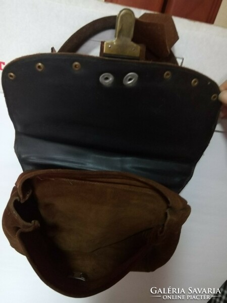 Split leather bag for women