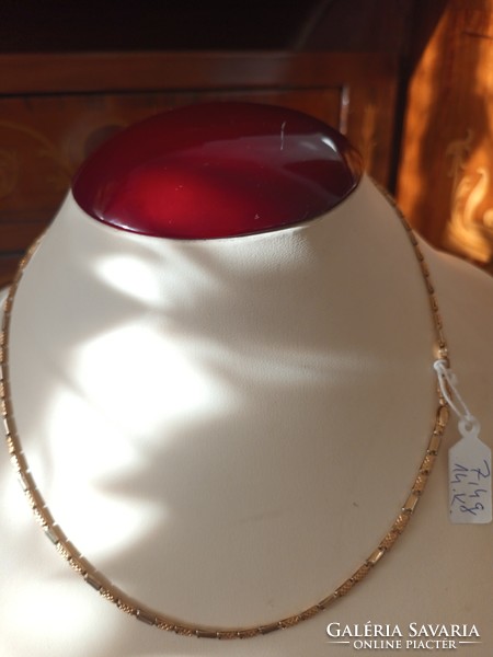 Women's necklace blue 14k gold 47 cm long beautiful Christmas gift that includes a bracelet!!!!!!!!!
