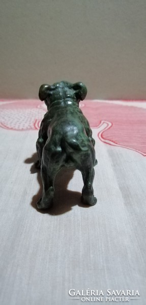 Copper dog statue bull