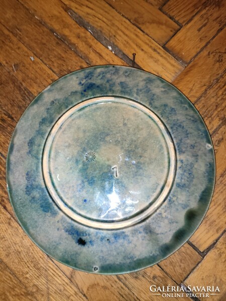 Antik majolika tányér 19,5 cmes