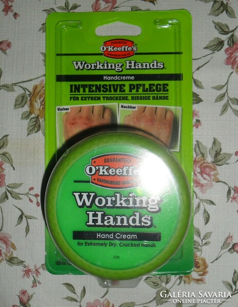 O'keeffe's working hands hand cream for heavily used, dry skin.