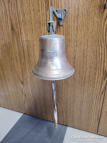 Antique copper sailor's relic bell, (titanic)