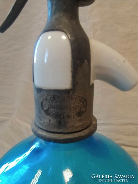 Antique porcelain soda bottle with head