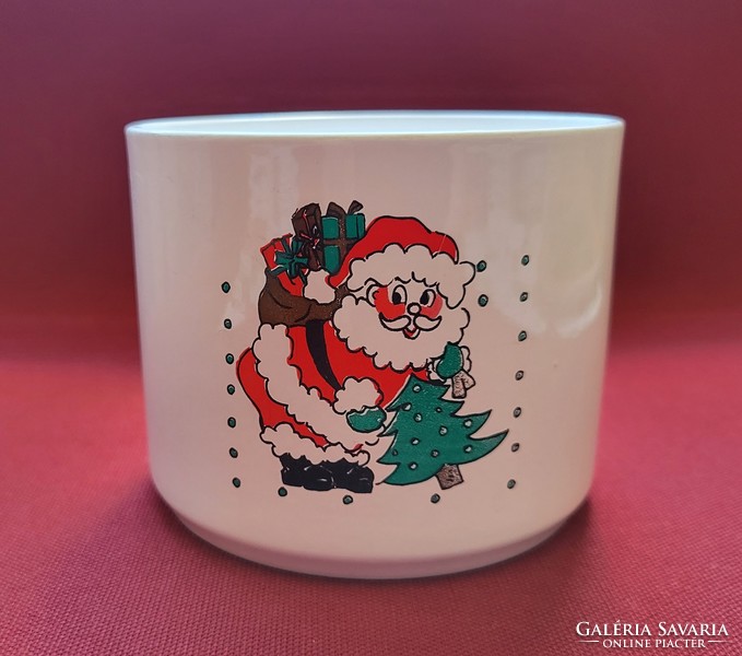 Christmas ceramic bowl offering table centerpiece decoration Christmas tree Santa Claus