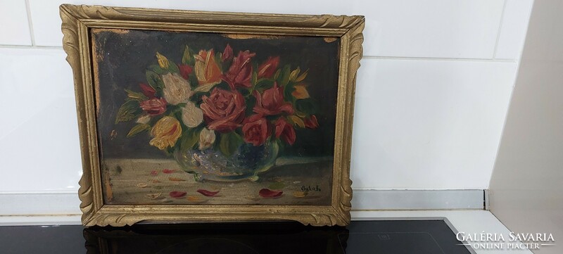 Rose still life oil painting for sale
