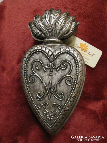 Szív alakú ékszertartó rusztikus díszítéssel