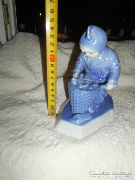 András Zsolnay sinkó children's figure - rare blue color