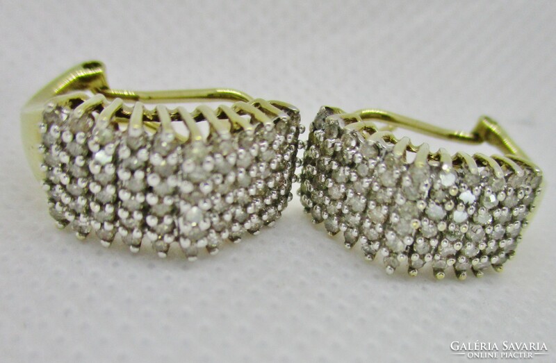 Beautiful old 9kt gold earrings with diamonds 1.188ct