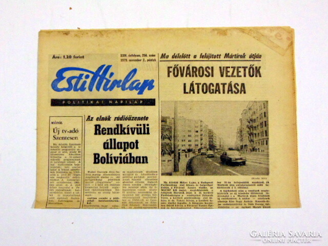 1978 March 9 / evening news / for birthday :-) original, old newspaper no.: 26042