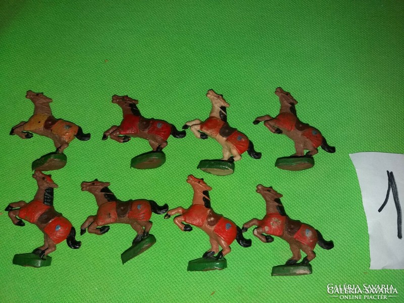 Antik minőségi trafikáru német állat játékfigurák lovak csomagban 8db egyben képek szerint 1.