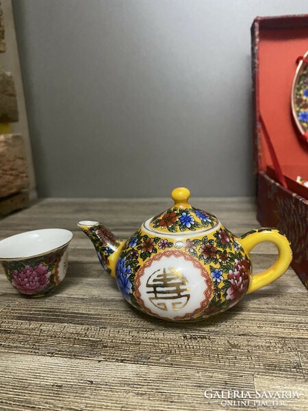 Kínai mini teás porcelán készlet