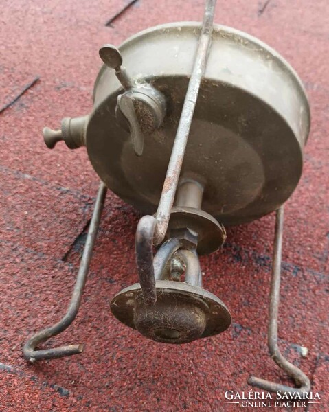 Antique three-legged spirit burner stove - stand
