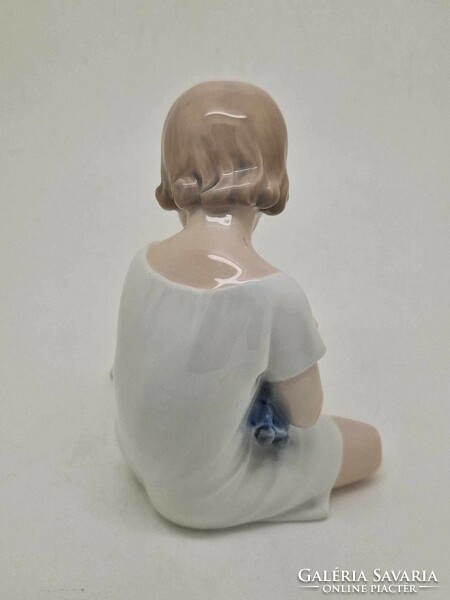 Royal Copenhagen porcelain girl with doll 13cm 1938