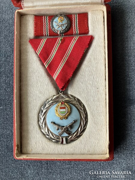 Szolgálati  Érdemérem 1954-1964 kitüntetés miniatűrrel dobozában