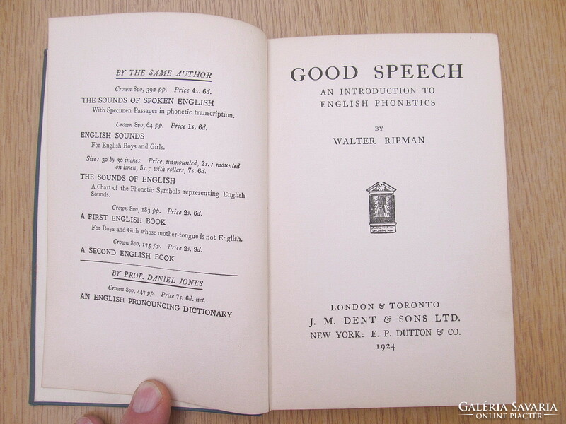 (1924) Good Speech - An Introduction To Englisch Phonetics (Walter Ripman)