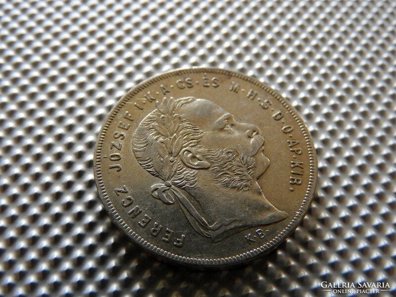 1878 KB Körmöcbánya ezüst 1 Ft forint KAPSZULÁBAN . Peremirat olvasható: FJ felül (09KB509)