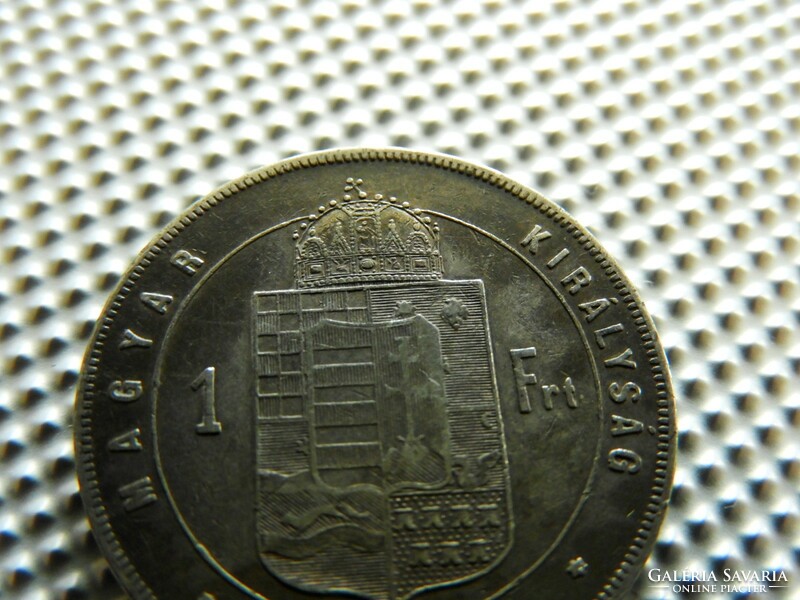 1874 KB Körmöcbánya ezüst 1 Ft forint KAPSZULÁBAN . Peremirat olvasható: címer felül (03KB603)