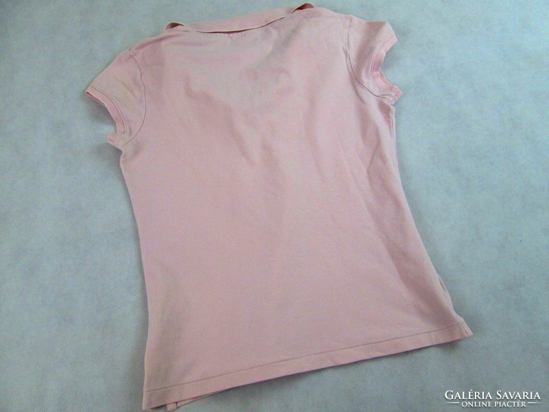 Original ralph lauren (s / m) pretty elegant short sleeve women's collared t-shirt top