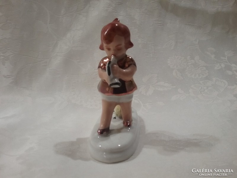Antique, marked mini porcelain figure 7.5 Cm