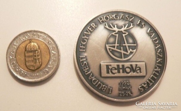 Fehova coin 1992 Budapest gun fishing and hunting exhibition