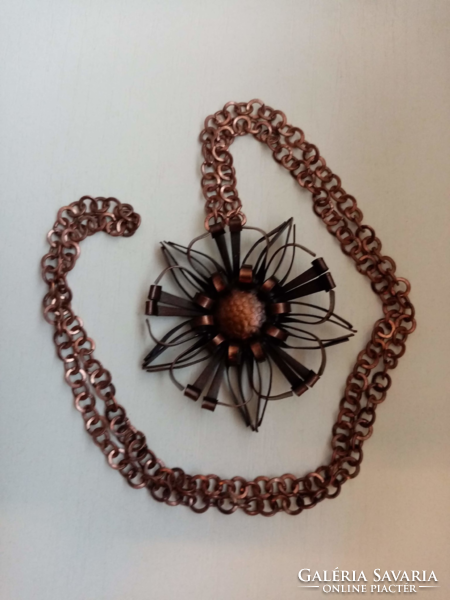 An old industrial copper pendant can also be used as a brooch on a chain