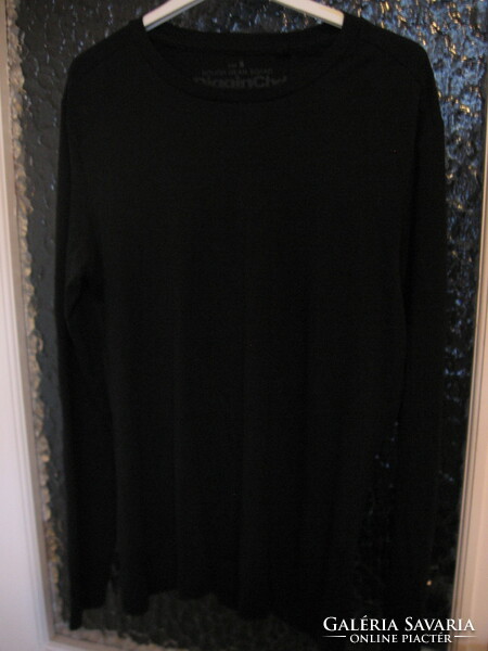 Black clockhouse cotton long sleeve t-shirt s