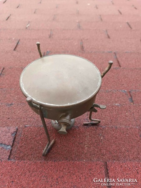 Antique three-legged spirit burner stove - stand