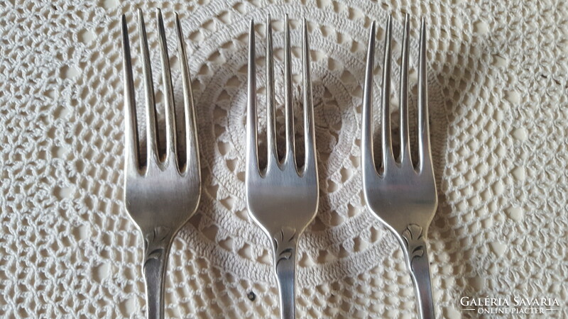 3 Art Nouveau art krupp berndorf silver-plated forks