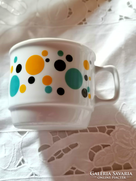 Rare, retro Zsolnay large dot mug, cup 48.