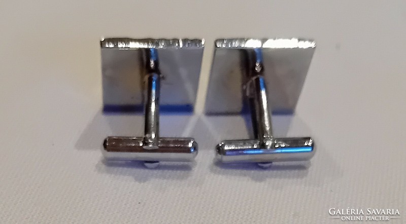 Pair of silver-plated cufflinks