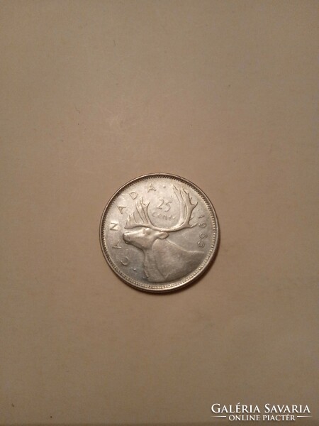 1965.Canada. Ezüst 25 cent! Szép!