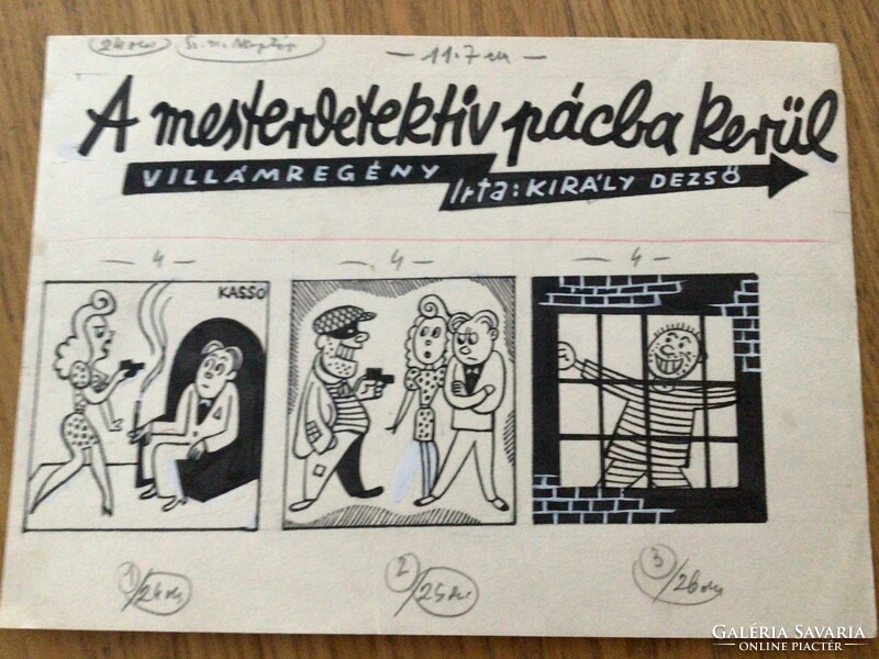 KASSO /Kassowitz Félix/  3 eredeti karikatúra rajza a Szabad Száj c. lapnak