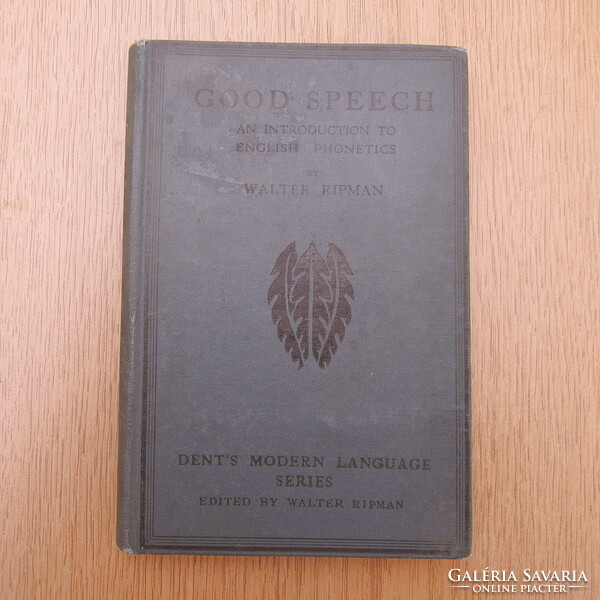 (1924) Good Speech - An Introduction to English Phonetics (Walter Ripman)