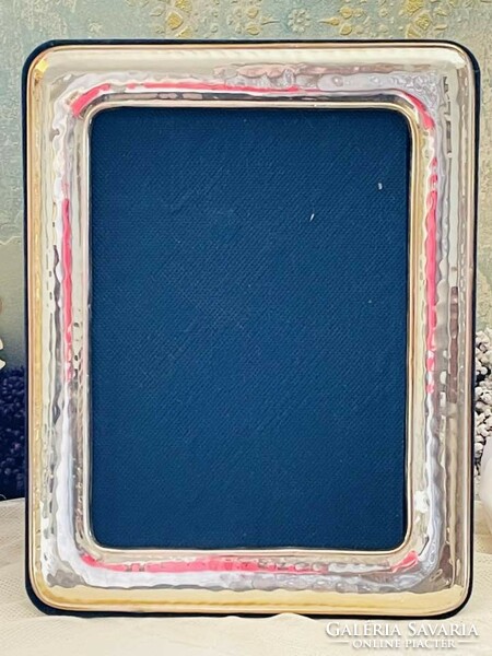 Art deco style silver table picture frame & photo holder
