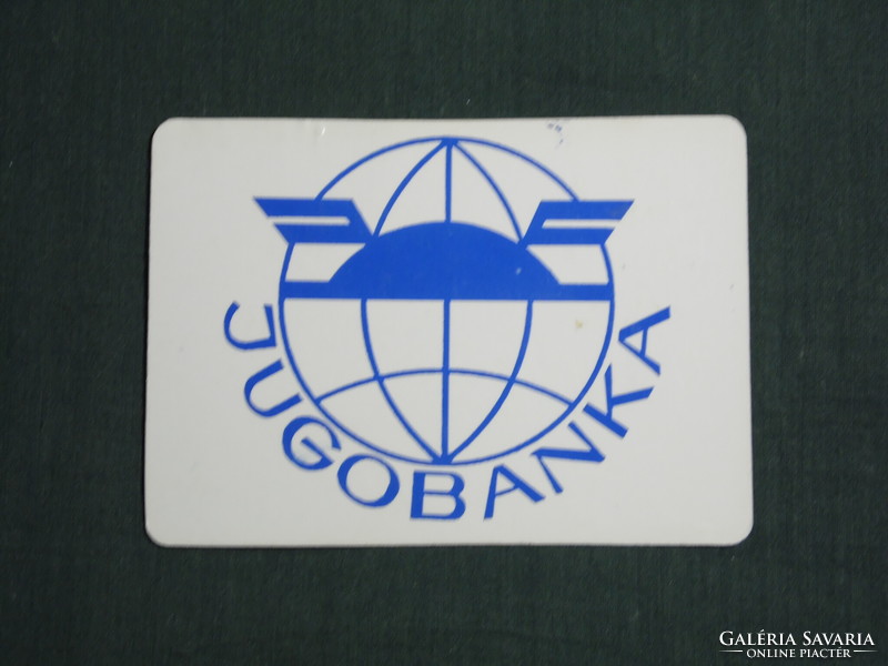Kártyanaptár, Jugoszlávia, Jugobanka takarékpénztár, bank 1977,   (4)