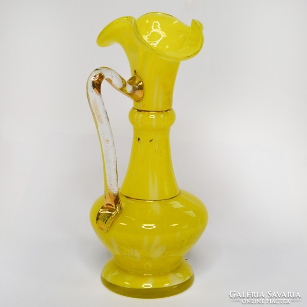 Bohemia yellow and white commemorative jug
