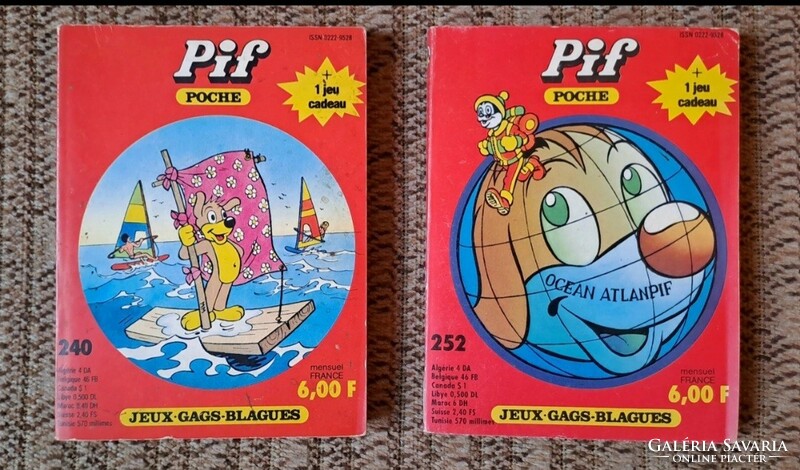 Eredeti kiváló Pif Poche 1985/240 és Pif Poche 1986/252 szám