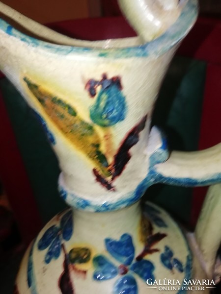 Antique folk spout, 38 cm at the bottom, restored as shown in the pictures