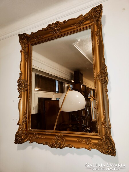 Flawless, antique, blondel wall mirror in size 97*79 cm, with a new mirror plate