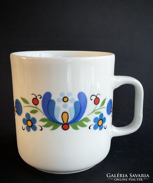 Ljubljana blue folk pattern mug