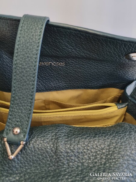 Gabo lucky new designer genuine leather shoulder bag - petrol green