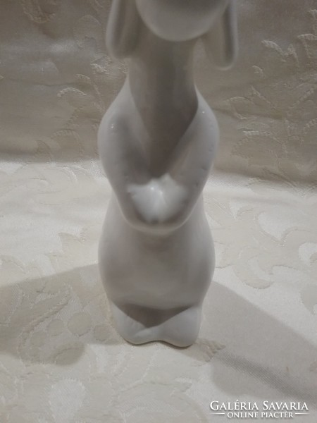 Ritka Kispesti Gránit fehér kutya,16.5 cm
