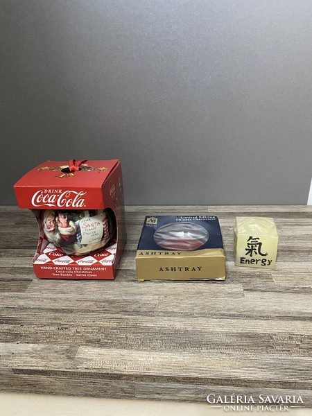 Coca cola Christmas ball with Chinese pattern ashtray and candle
