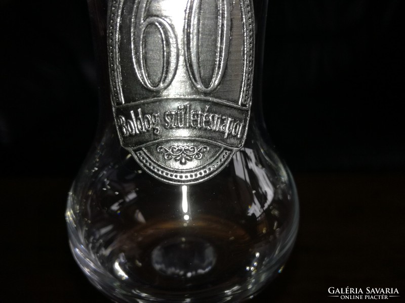 Egyedi rövid italos pohár 60. születésnapra