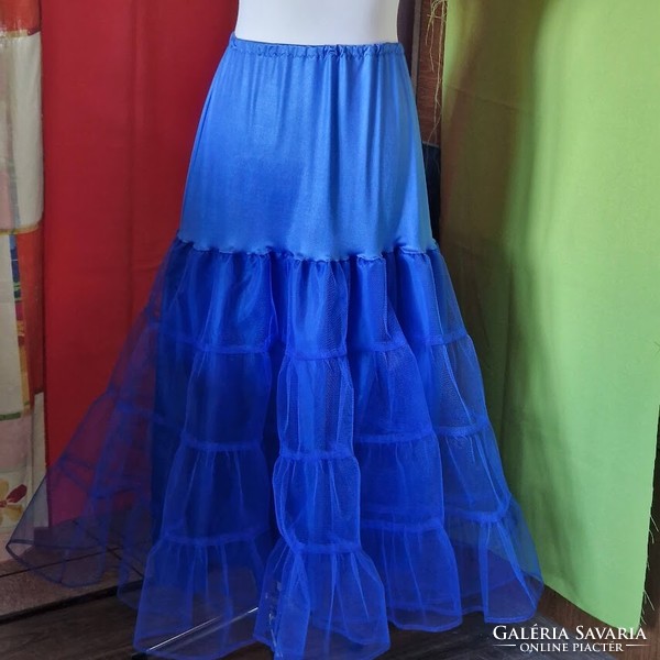 Wedding asz34 - royal blue 1-layer ruffled petticoat with elastic top