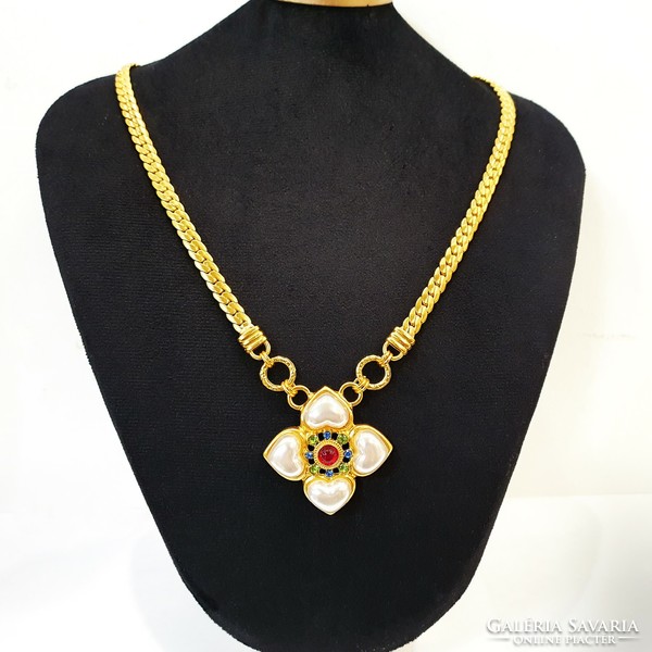 Napier new york 1990's 18kt gold plated marked necklace