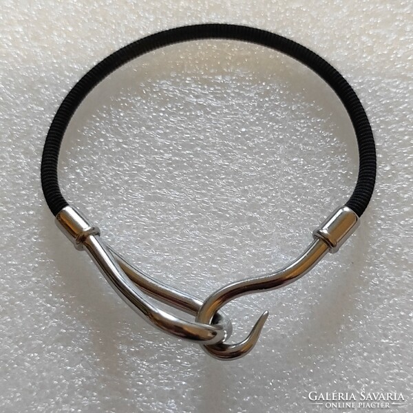 70,000.00 Original Hermes fabric semi-rigid bracelet at half price! 18 cm