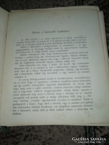 Dr Kampis János Az Állami anyakönyvvezetés összes szabályainak rendszeres gyűjteménye 1907