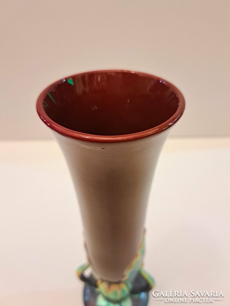 Beautiful color!!! Zsolnay eosin porcelain tulip vase